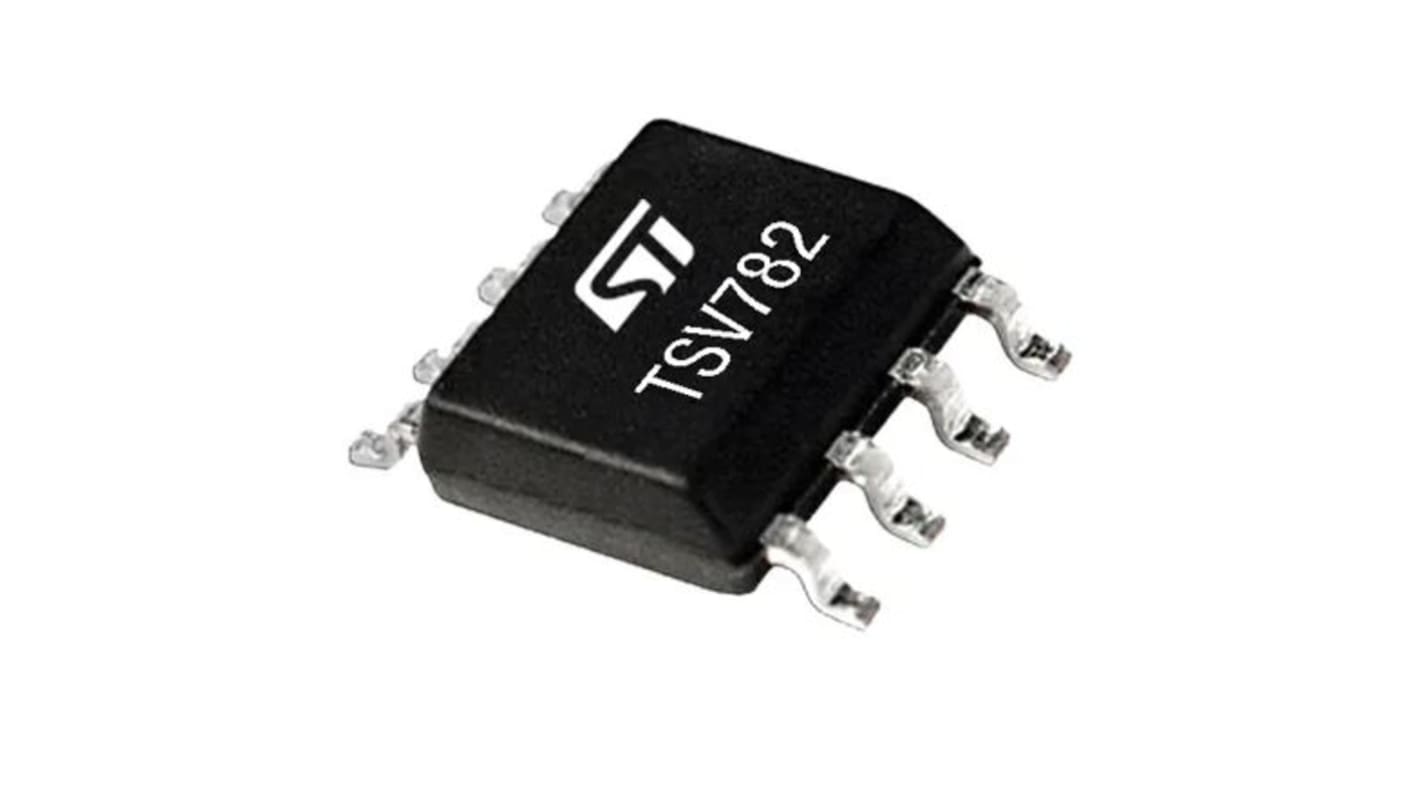 STMicroelectronics 运算放大器模块, 单电源, 双通道, 2 - 5.5V单电源电压, ± 700μV最大偏置, 120dB最大CMRR, SO8封装, 8引脚