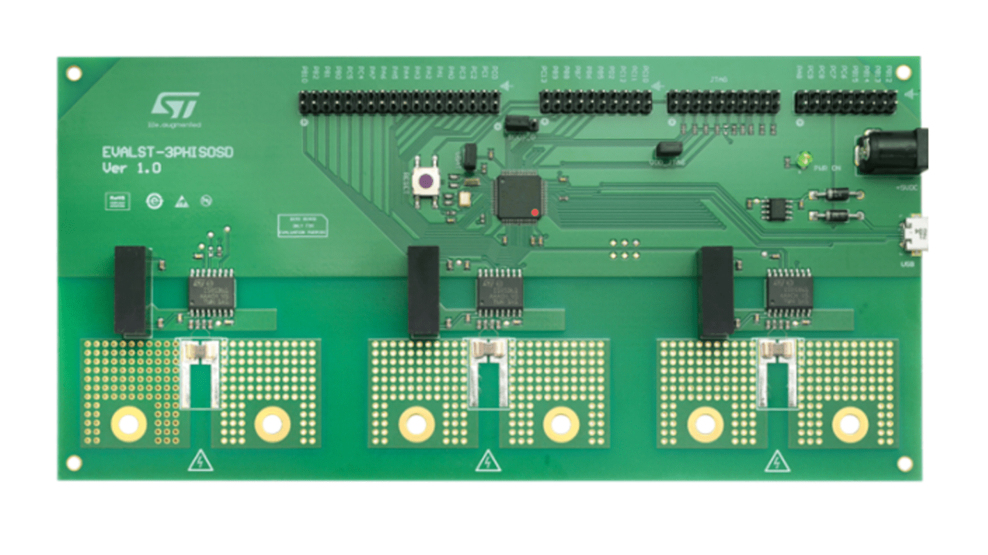 STマイクロ,  評価ボード, 評価ボード, 電流センサ, ISOSD61、STM32F413RH 用, EVALST-3PHISOSD