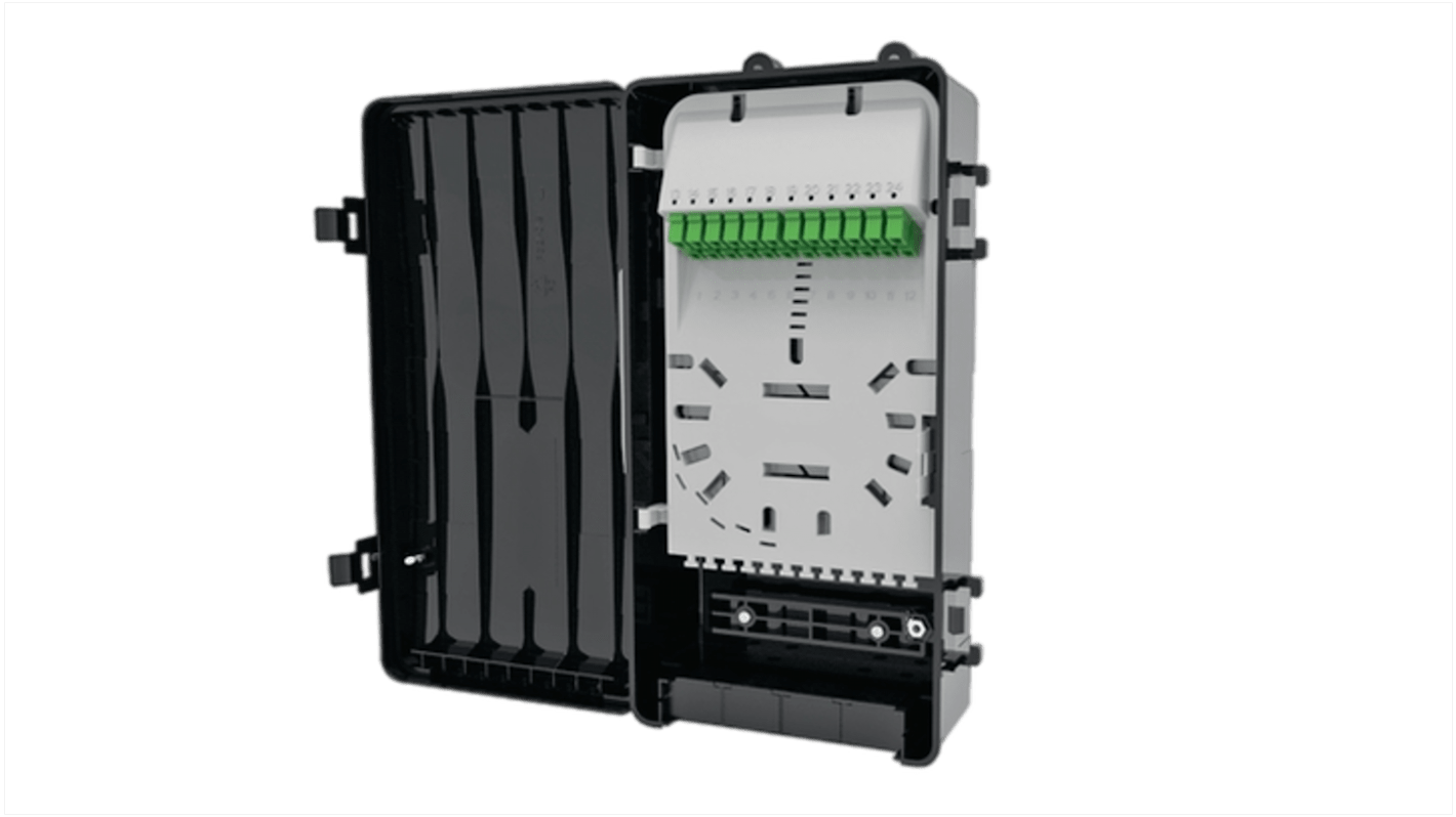 HellermannTyton Connectivity 24 Port LC Single Mode Fibre Optic Patch Panel With 24 Ports Populated