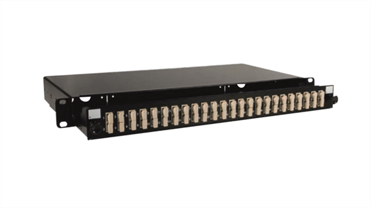 HellermannTyton Connectivity 48 Port SC Multimode Fibre Optic Patch Panel With 48 Ports Populated