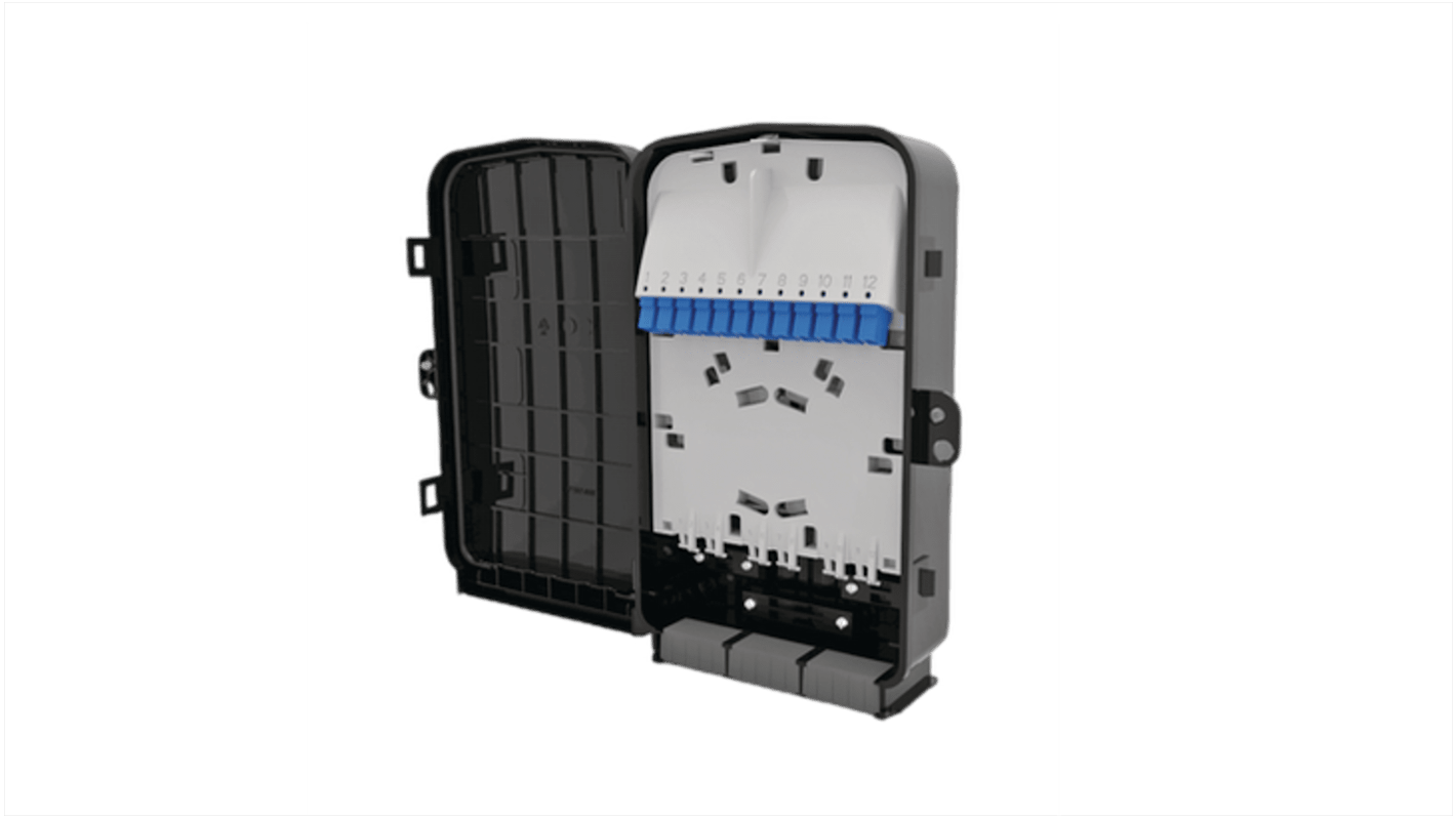 HellermannTyton Connectivity 12 Port LC Single Mode Fibre Optic Patch Panel With 12 Ports Populated