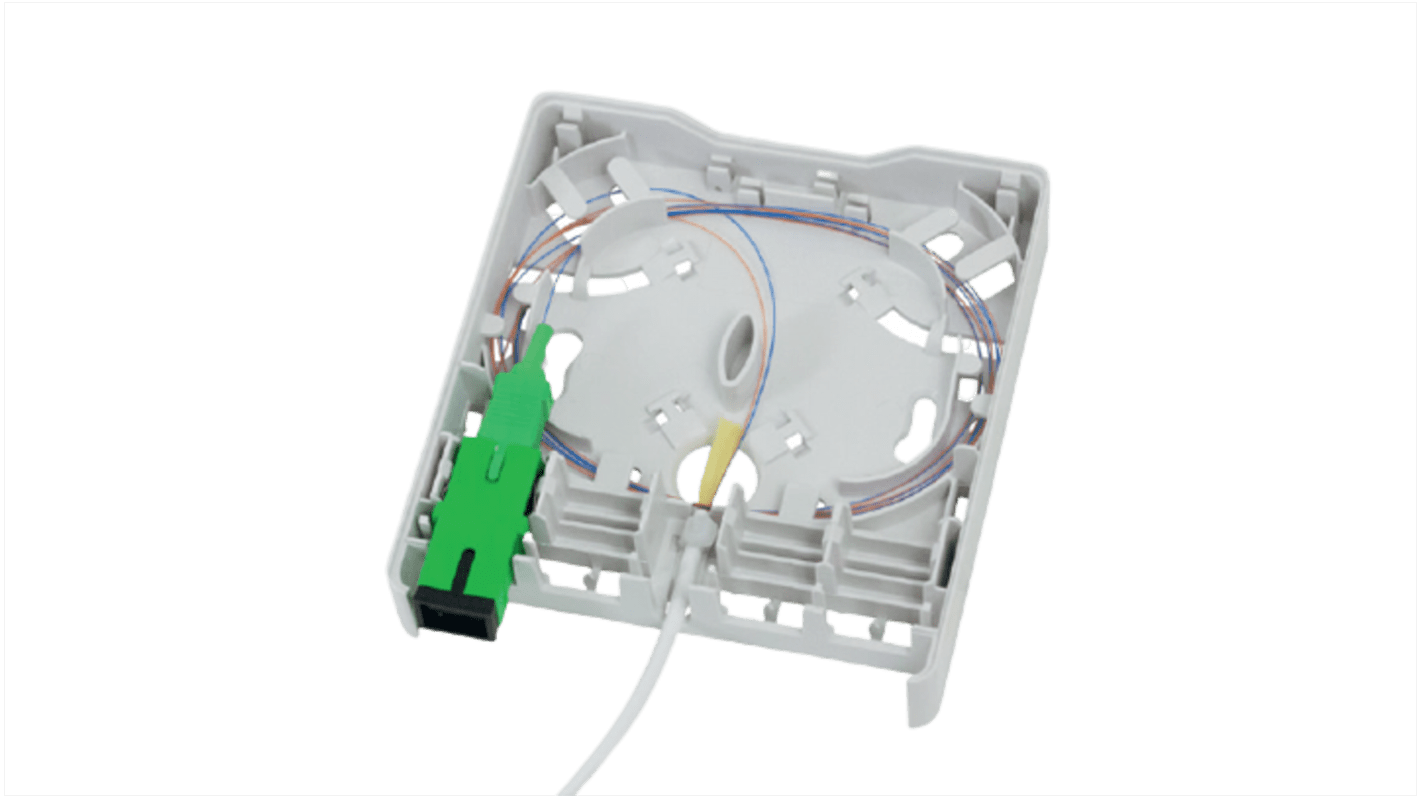 HellermannTyton FWOA Series, Fibre 4 Way SC Wall Outlet,With Shielded Shield Type