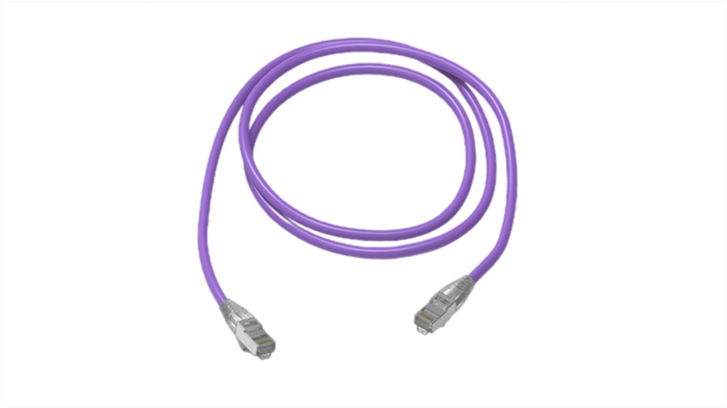 Cable Ethernet Cat6a S/FTP HellermannTyton Connectivity de color Morado, long. 70m
