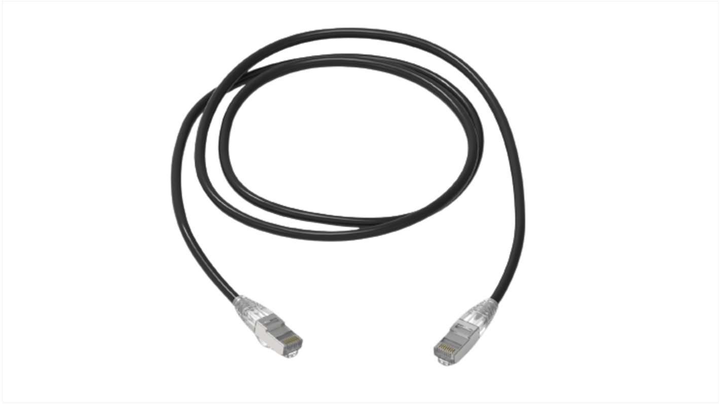 Cable Ethernet Cat6a S/FTP HellermannTyton Connectivity de color Negro, long. 7m