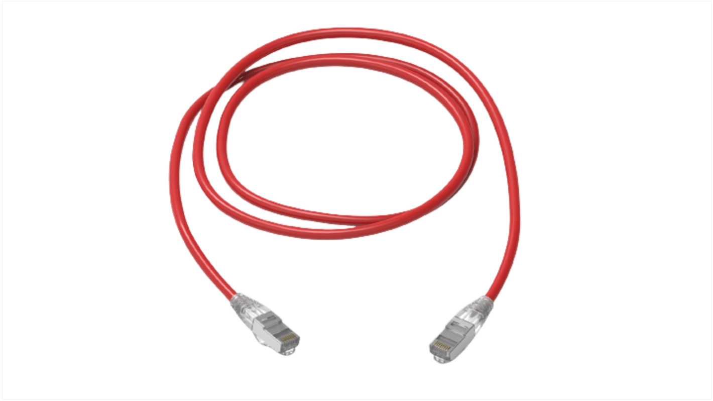 Cable Ethernet Cat6a S/FTP HellermannTyton Connectivity de color Rojo, long. 2m
