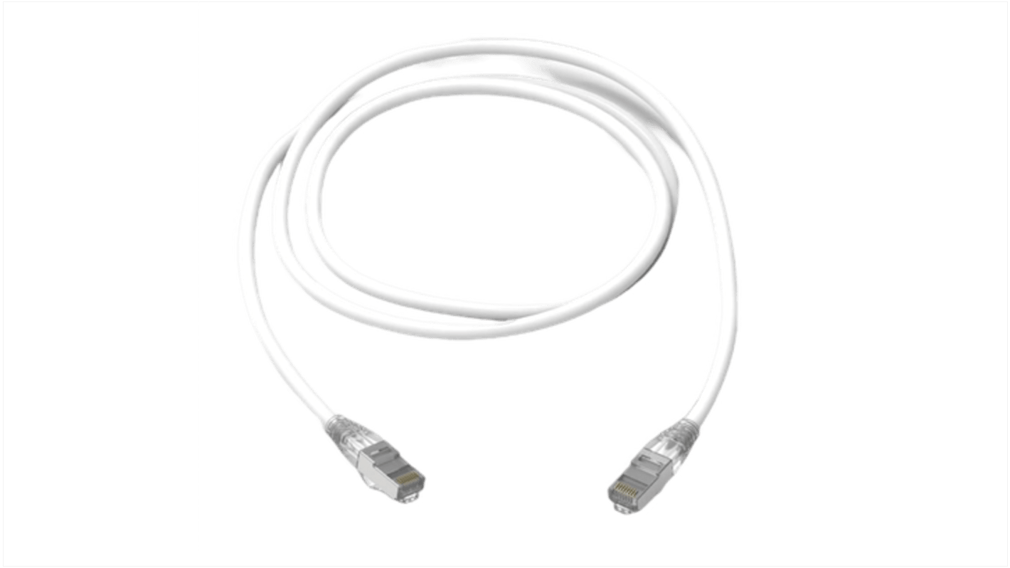 Cable Ethernet Cat6a S/FTP HellermannTyton Connectivity de color Blanco, long. 5m