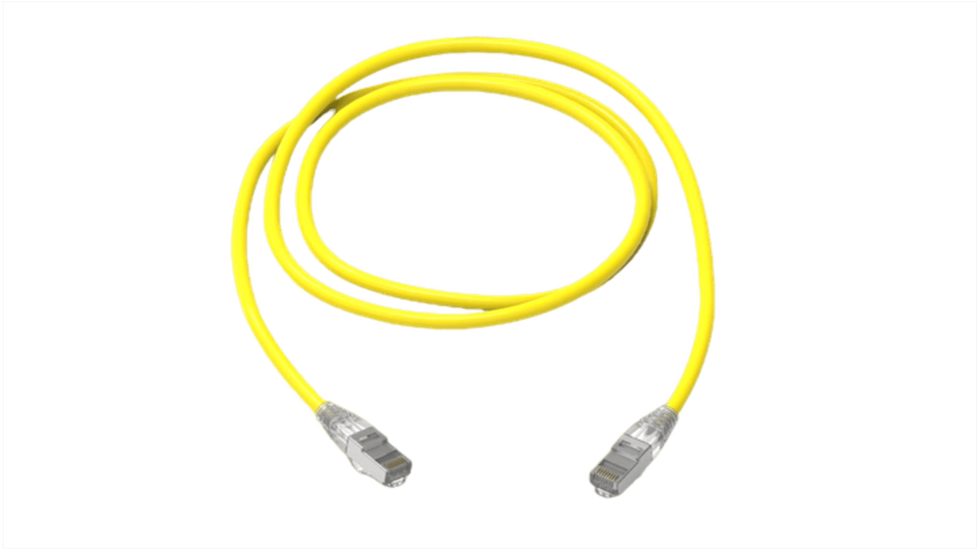 Cable Ethernet Cat6a S/FTP HellermannTyton Connectivity de color Amarillo, long. 1m