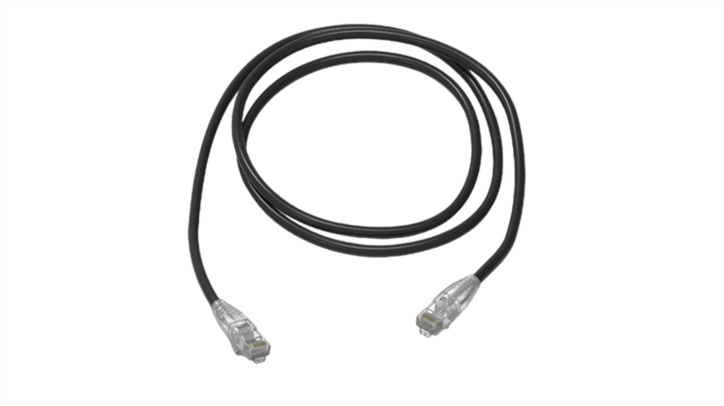 Cable Ethernet Cat6 Blank HellermannTyton Connectivity de color Negro, long. 1m