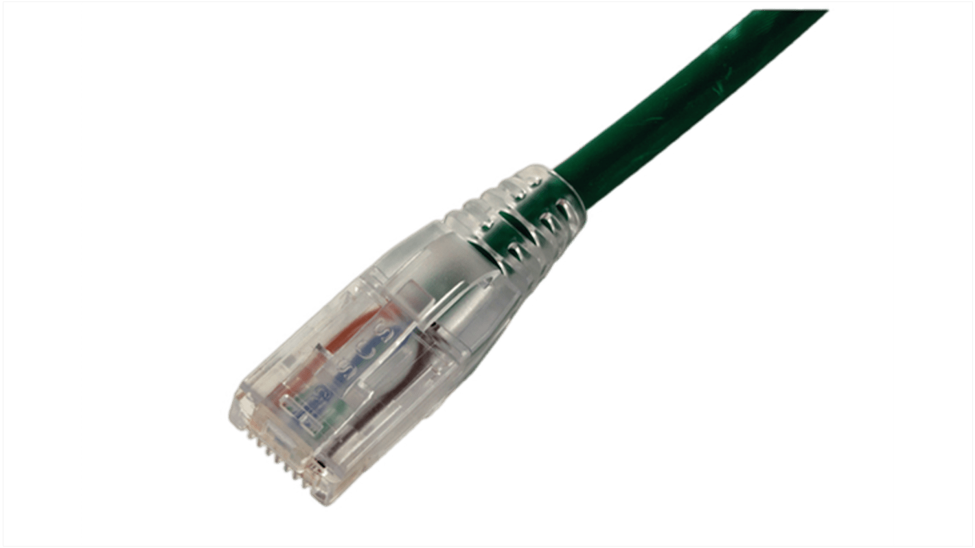 Cable Ethernet Cat6 Blank HellermannTyton Connectivity de color Verde, long. 10m