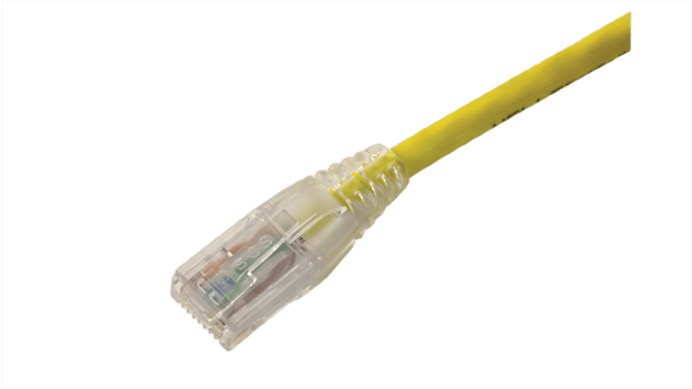 Cable Ethernet Cat6 Blank HellermannTyton Connectivity de color Amarillo, long. 10m