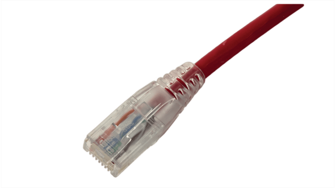 Cable Ethernet Cat6 Blank HellermannTyton Connectivity de color Rojo, long. 2m