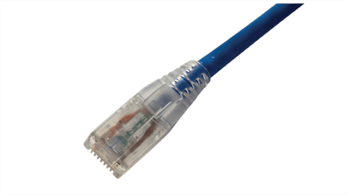 Cable Ethernet Cat6 Blank HellermannTyton Connectivity de color Azul, long. 7m
