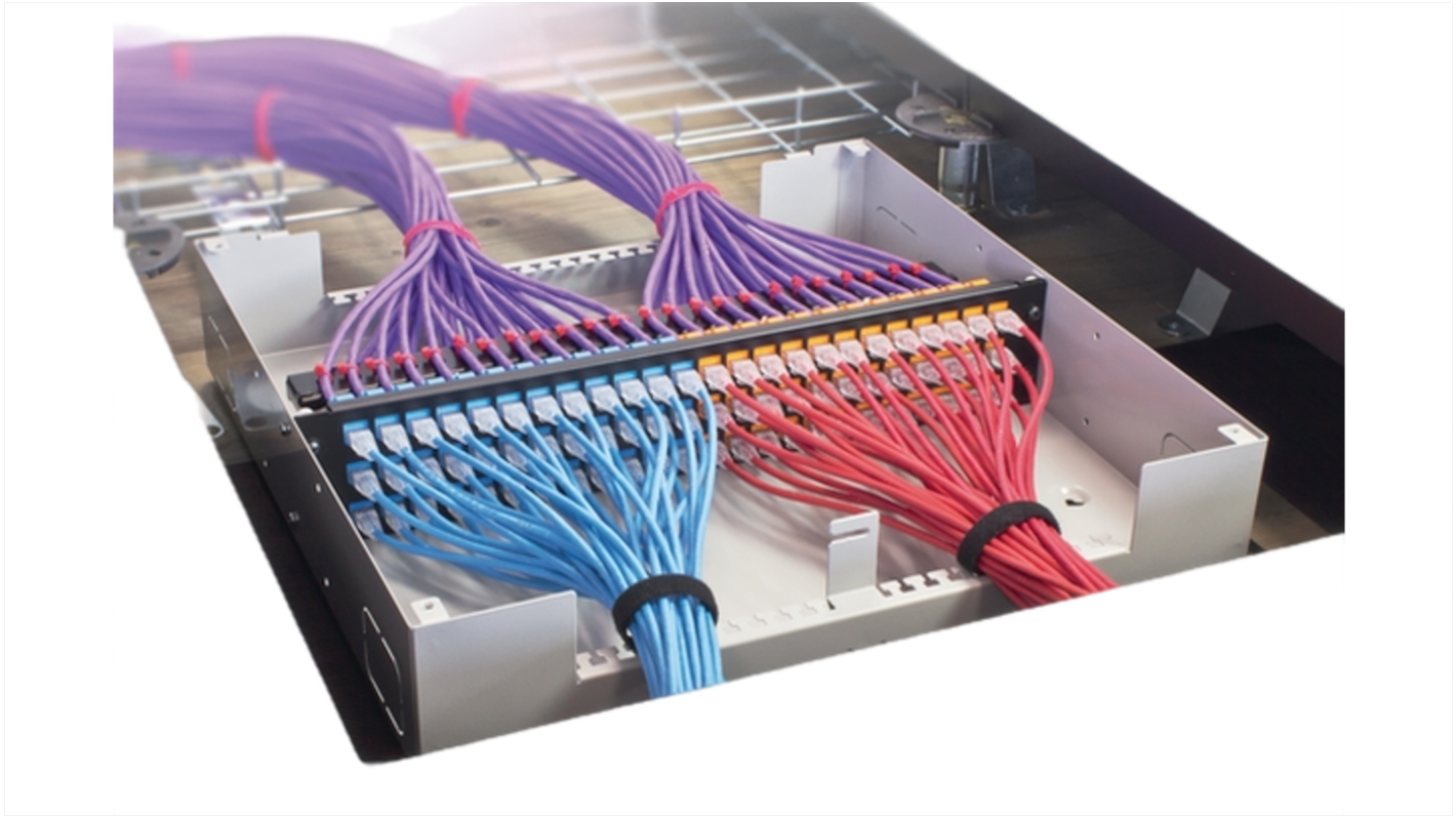 HellermannTyton Connectivity ZCE2 Series 19 Port RJ45 RJ Patch Panel Shielded 2U Grey RS