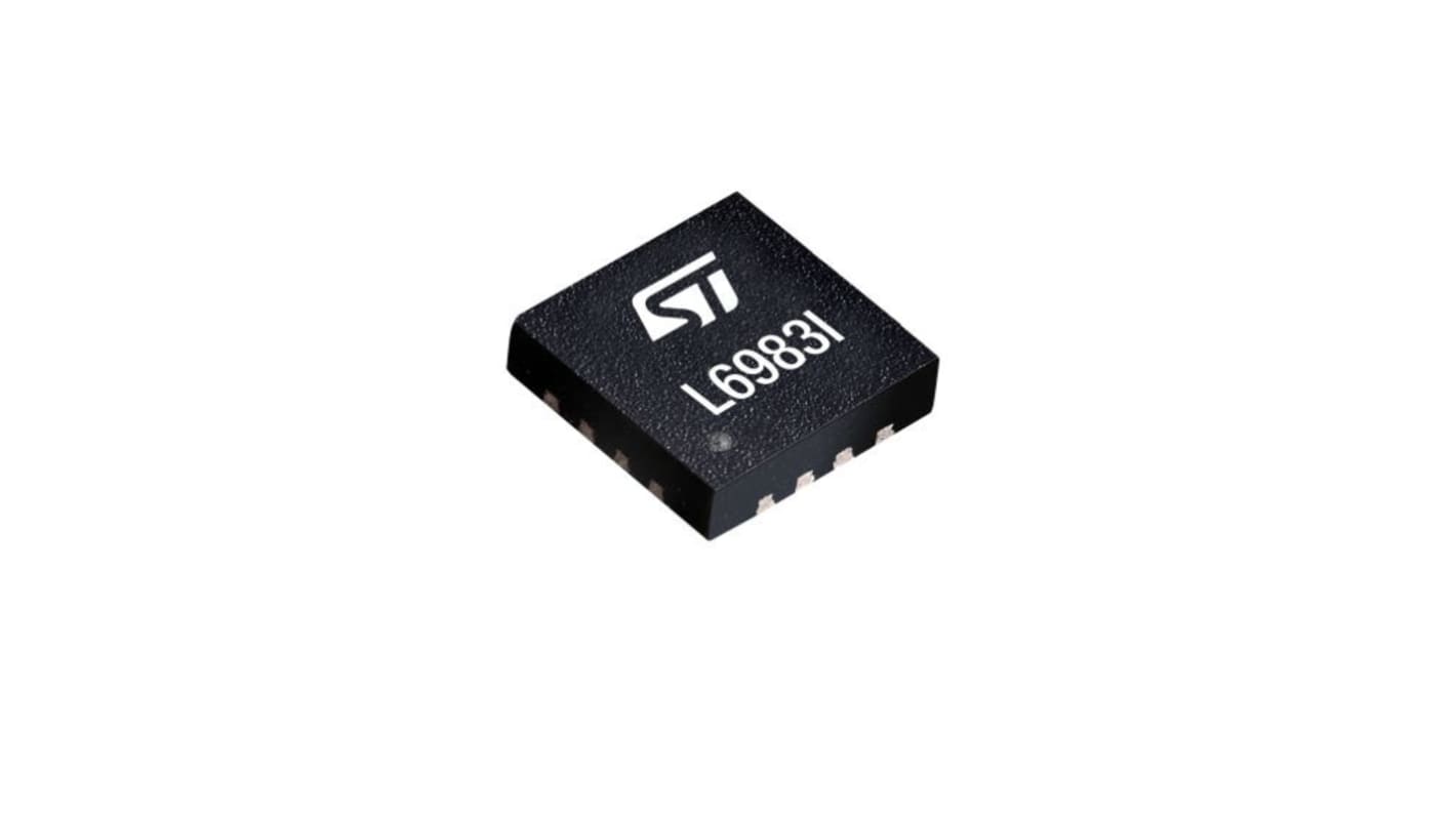 STMicroelectronics, L6983IQTR Step-Down Switching Regulator, 1-Channel 4.5A Adjustable 16-Pin, QFN