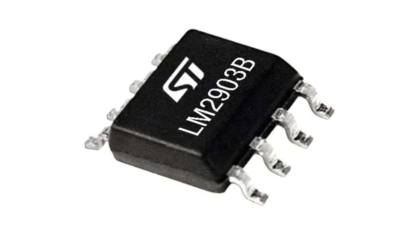 STMicroelectronics 低功耗双电压比较器芯片, SO-8, 贴片安装, 双电源, 2通道