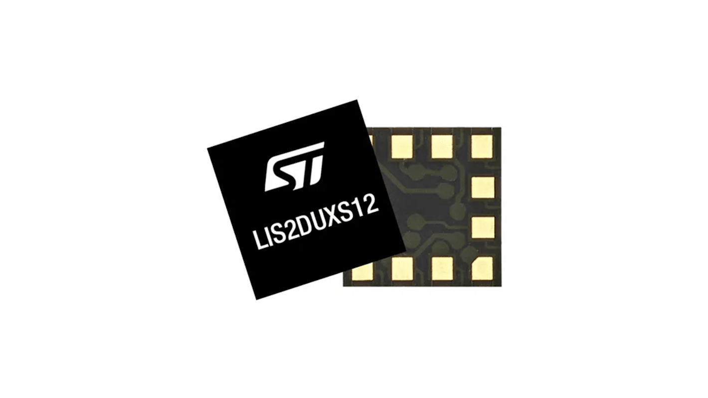 Accelerometro STMicroelectronics, 3-assi, 12 pin, LGA, Montaggio superficiale