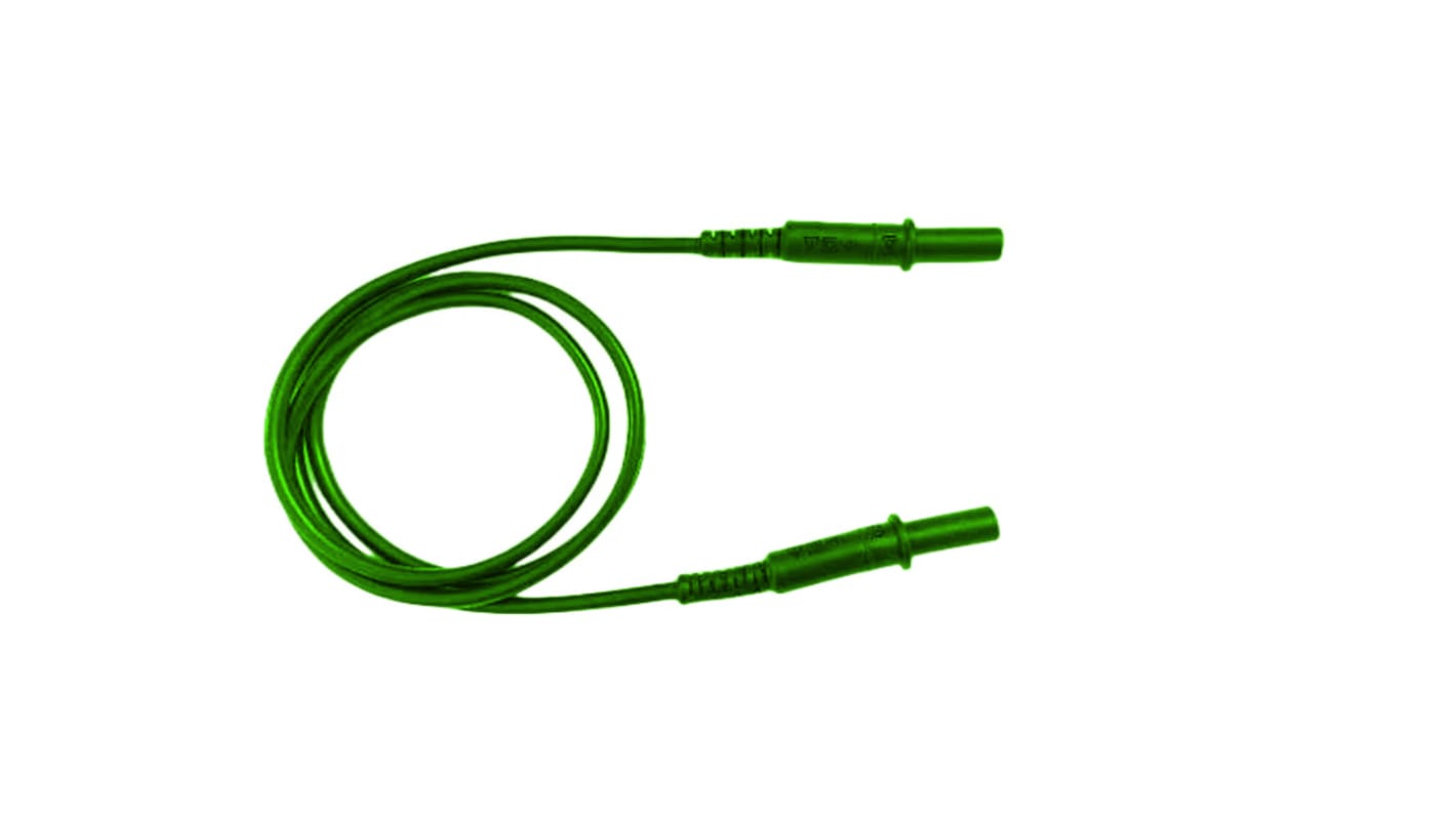 RS PRO Test Leads, 10A, 1000V, Green, 1.5m Lead Length