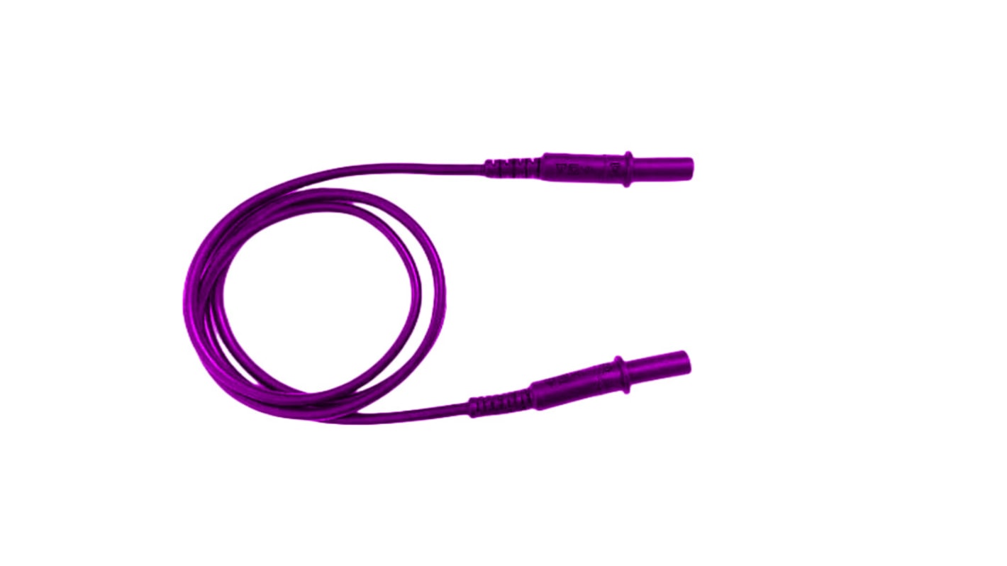 RS PRO Test Leads, 10A, 1000V, Purple, 1.5m Lead Length