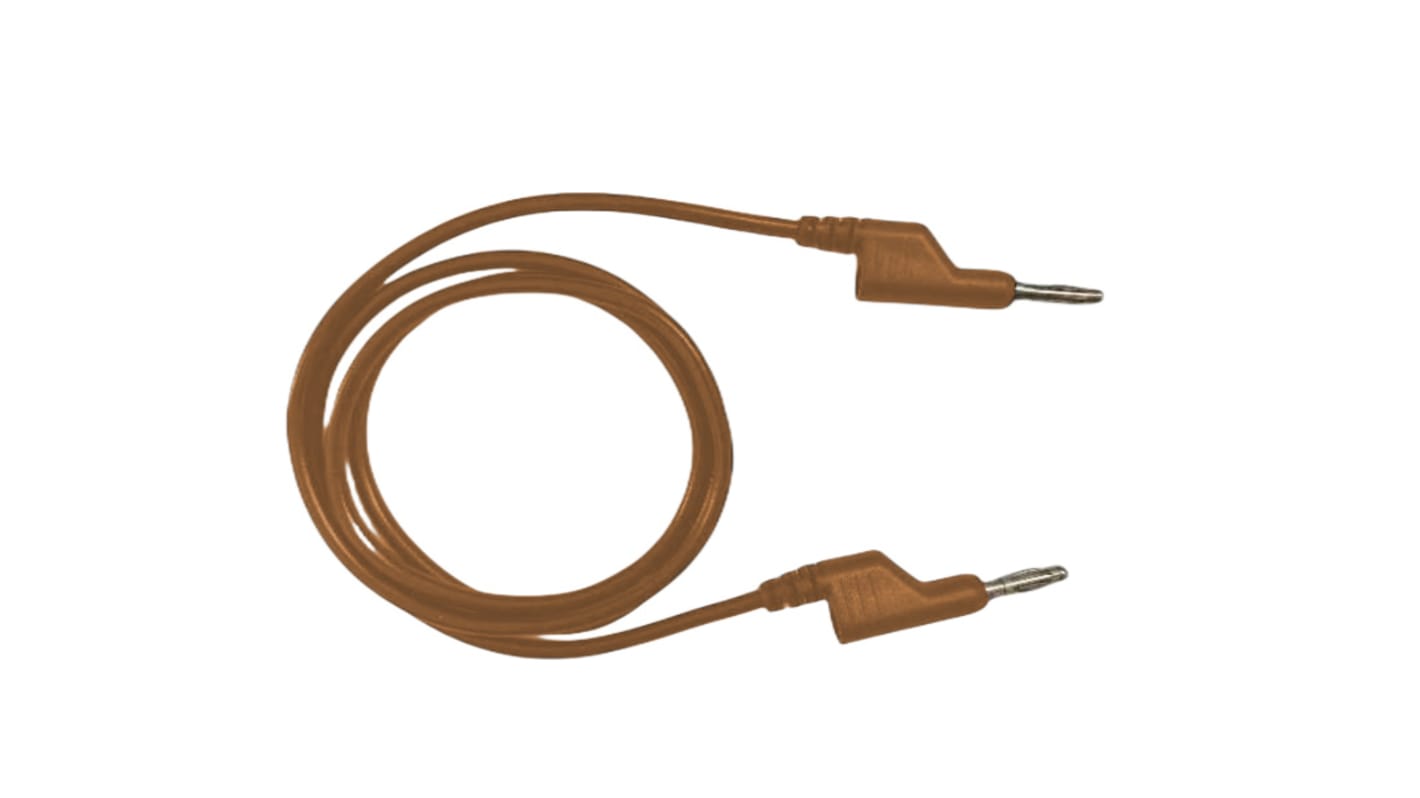 RS PRO Test Leads, 10A, 1000V, Brown, 250mm Lead Length