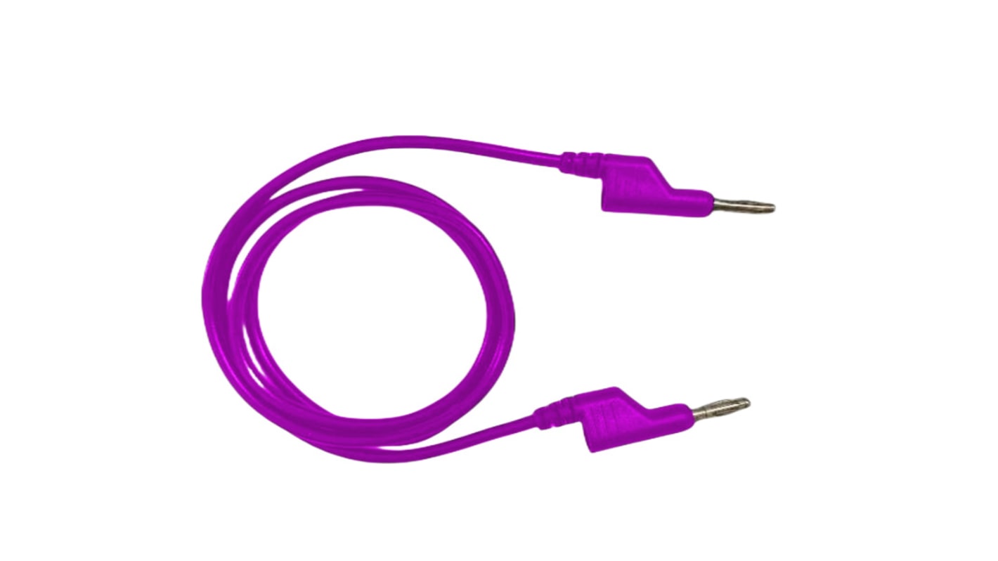 RS PRO Test Leads, 10A, 1000V, Purple, 3m Lead Length