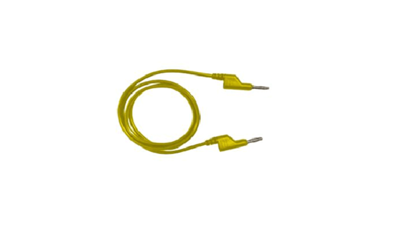 RS PRO Test Leads, 10A, 1000V, Yellow, 500mm Lead Length
