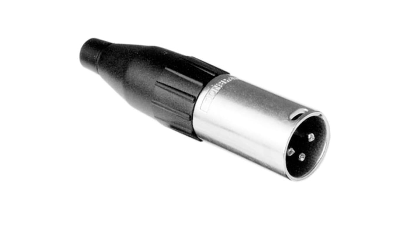 Connettore XLR Amphenol Industrial Maschio a 3 poli, Montaggio su cavo