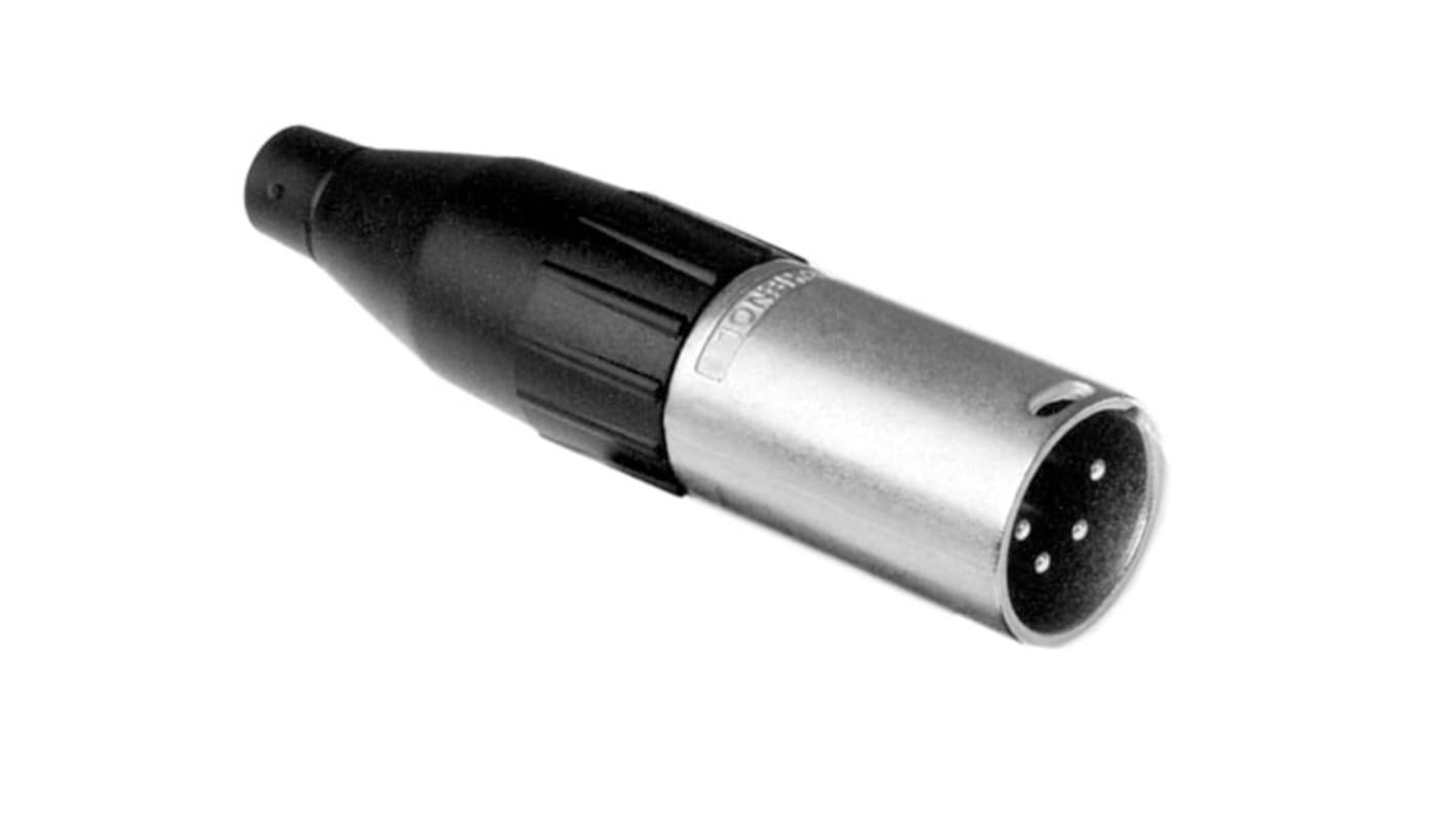Amphenol Industrial 四芯卡侬头, XLR公插, 电缆安装, 133 V, 10A, IP40, 直向