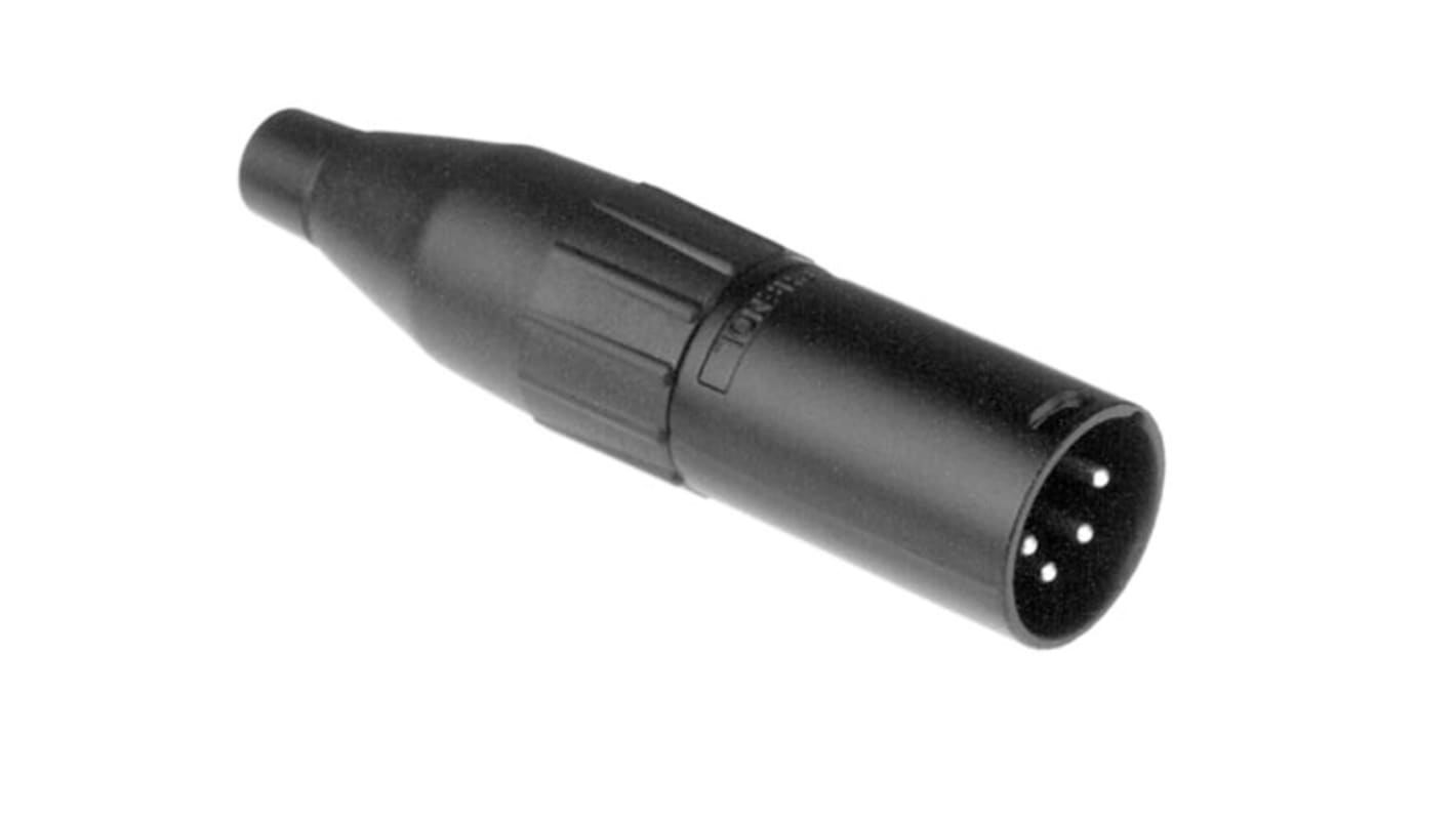 Amphenol Industrial 四芯卡侬头, XLR公插, 电缆安装, 133 V, 10A, IP40, 直向
