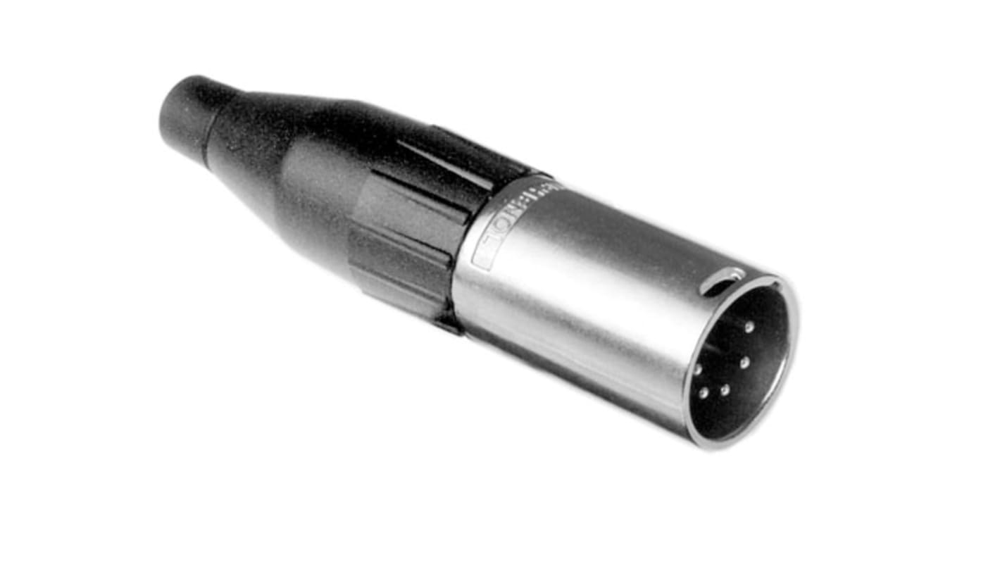Amphenol Industrial 五芯卡侬头, XLR公插, 电缆安装, 133 V, 7.5A, IP40, 直向