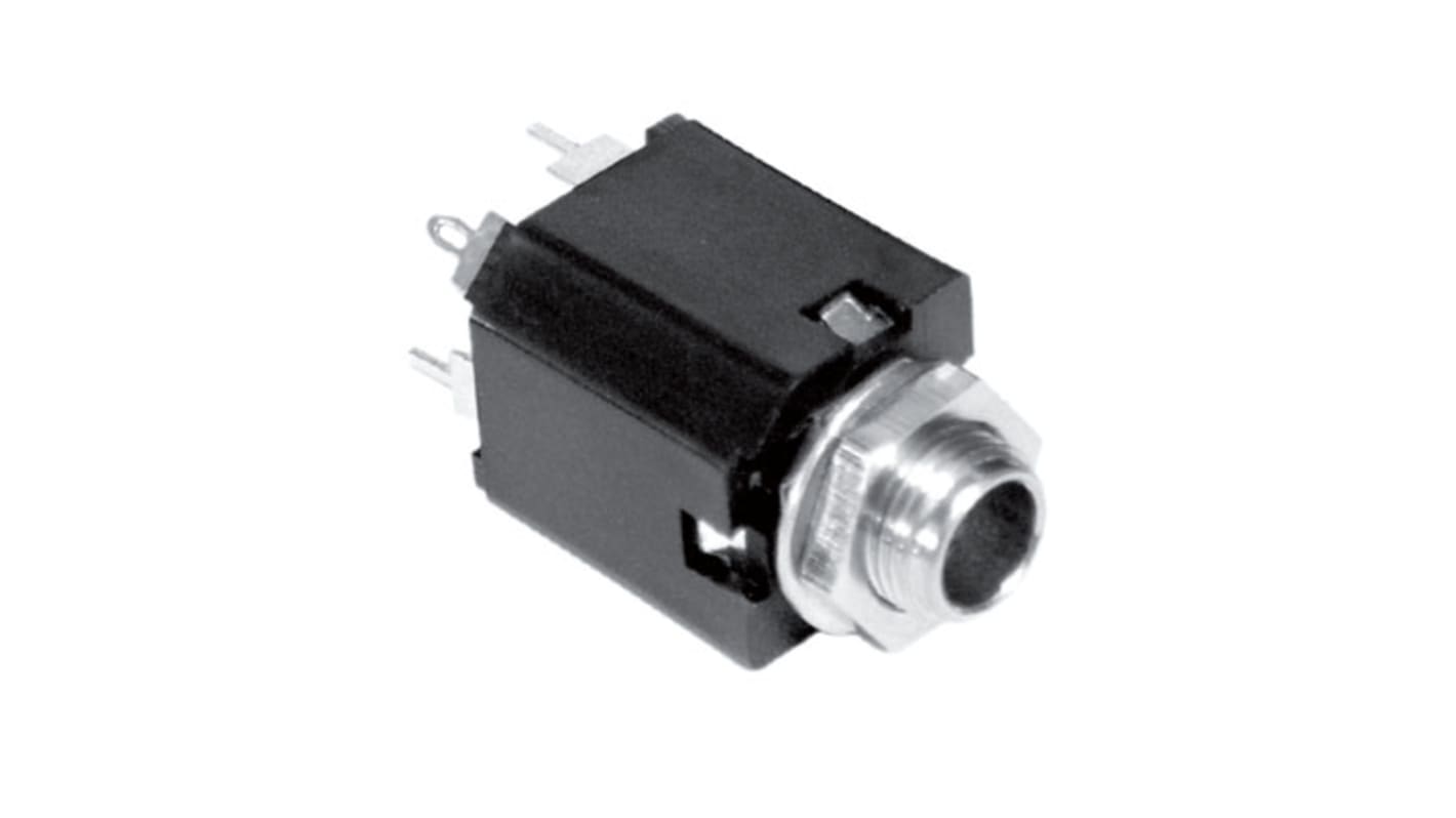 Amphenol Industrial Jack Connector 1/4 in Panel Mount Phone Jack Socket 10A