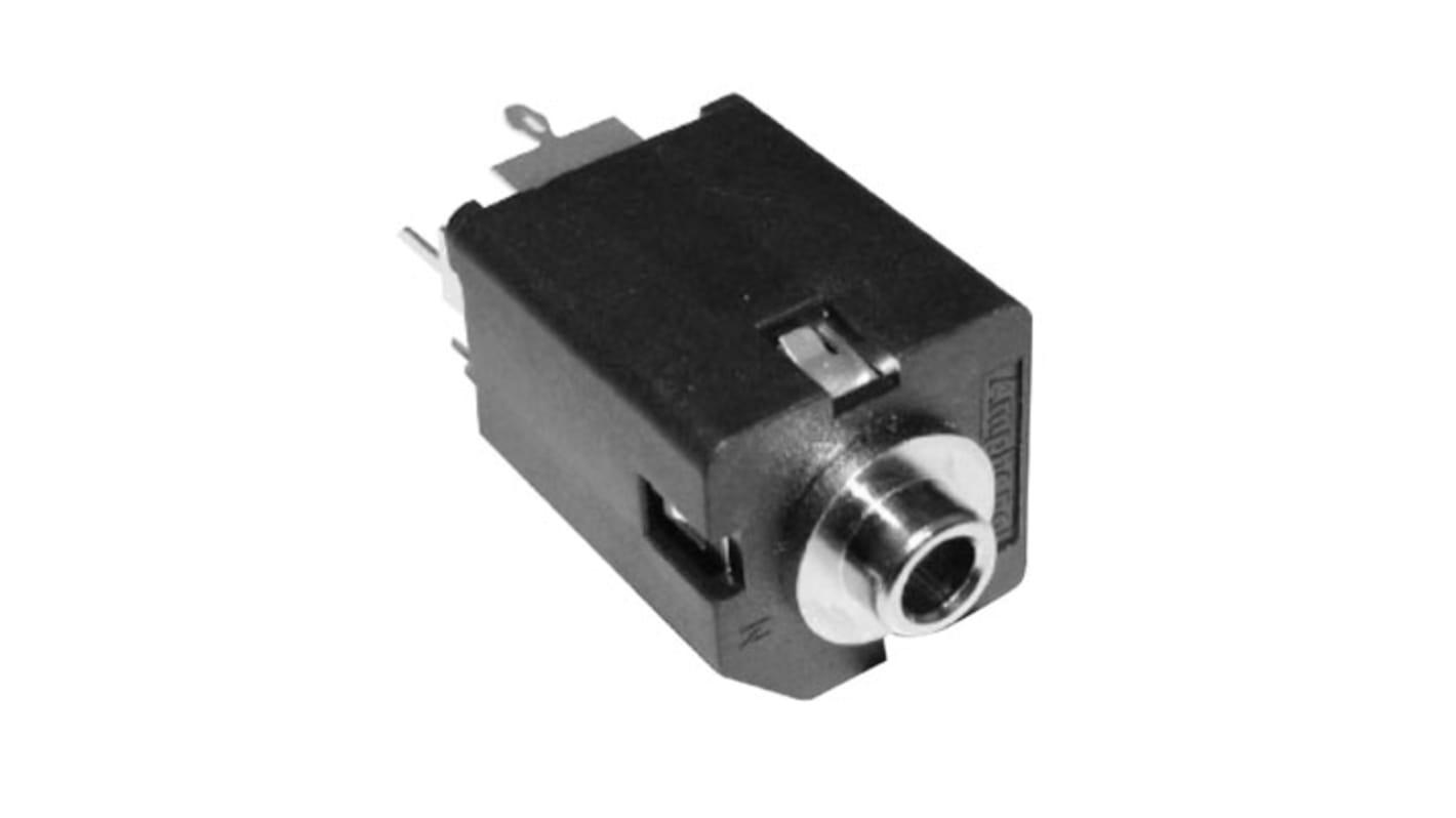 Amphenol Industrial Jack Connector 3.5 mm PCB Phone Jack Socket 10A
