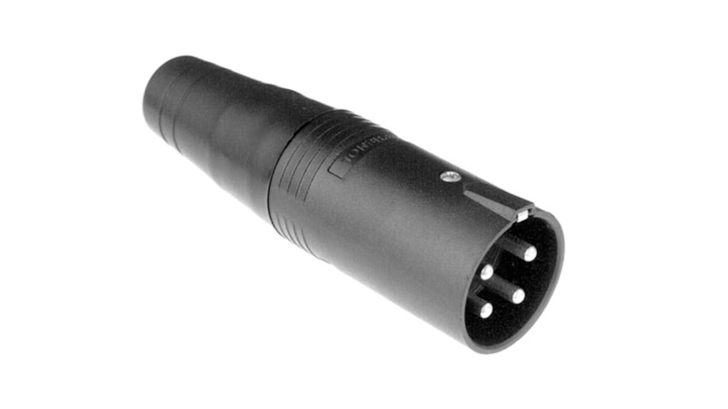 Amphenol Industrial AP-4-12 Cable Mount Loudspeaker Connector Plug, 4 Way, 20A, Solder Termination
