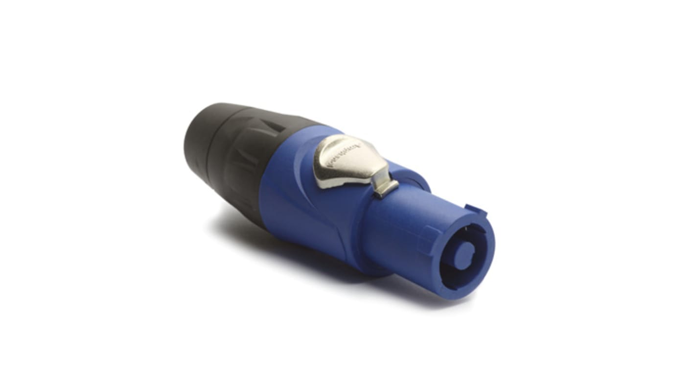 Amphenol Industrial HP Leistungssteckverbinder Stecker Blau 3P, 250 V / 25A, Kabelmontage IP54