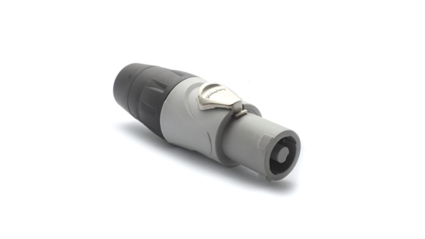 Amphenol Industrial, HP IP54 Grey Cable Mount 3P Power Connector Plug, Rated At 25A, 3.2 kV No