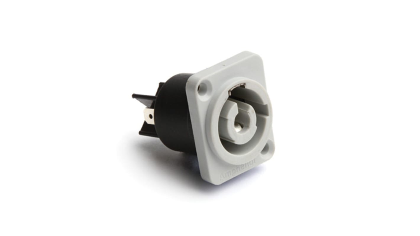 Amphenol Industrial HP Leistungssteckverbinder Stecker Grau 3P, 3,2 kV / 25A, Tafelmontage IP54