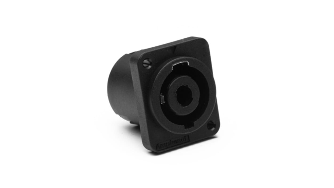 Amphenol Industrial SP-2-MD Chassis Mount Loudspeaker Connector Plug, 2 Way, 30A, Solder Termination