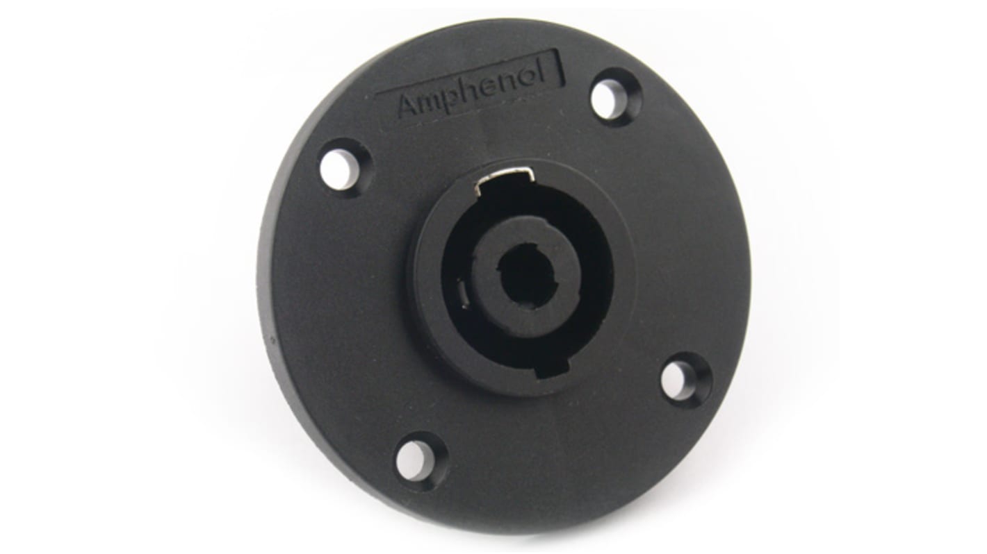 Amphenol Audio Panel Mount Loudspeaker Connector Plug, 4 Way, 30A, Solder Termination