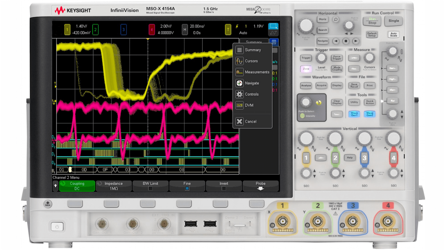 Keysight Technologies MSOX4032A 4000 X Series, 350MHz Bench Oscilloscope, 2 Analogue Channels, 16 Digital Channels