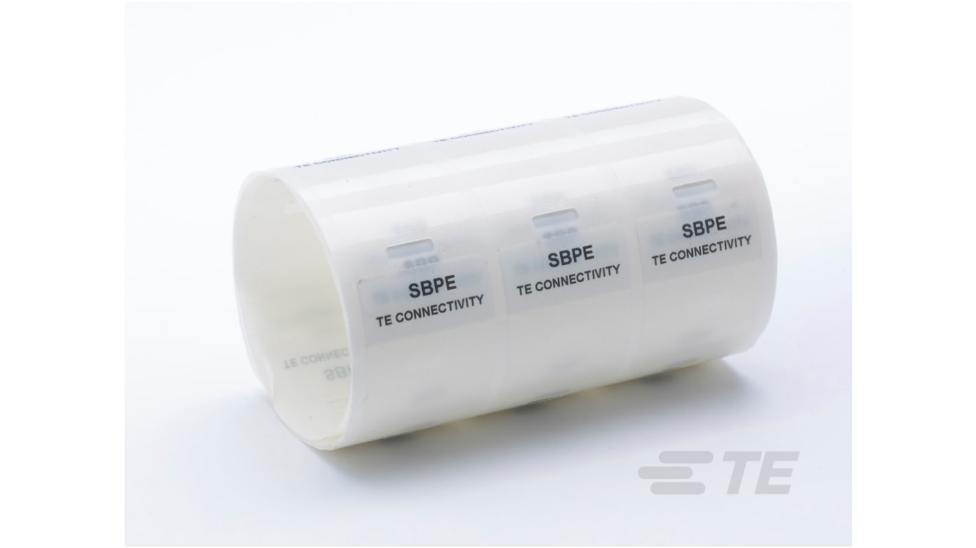 TE Connectivity SBPE Adhesive Cable Marker, Red, Pre-printed "SBPE", 8.1 → 22.2mm Cable, for Cables, Wires,