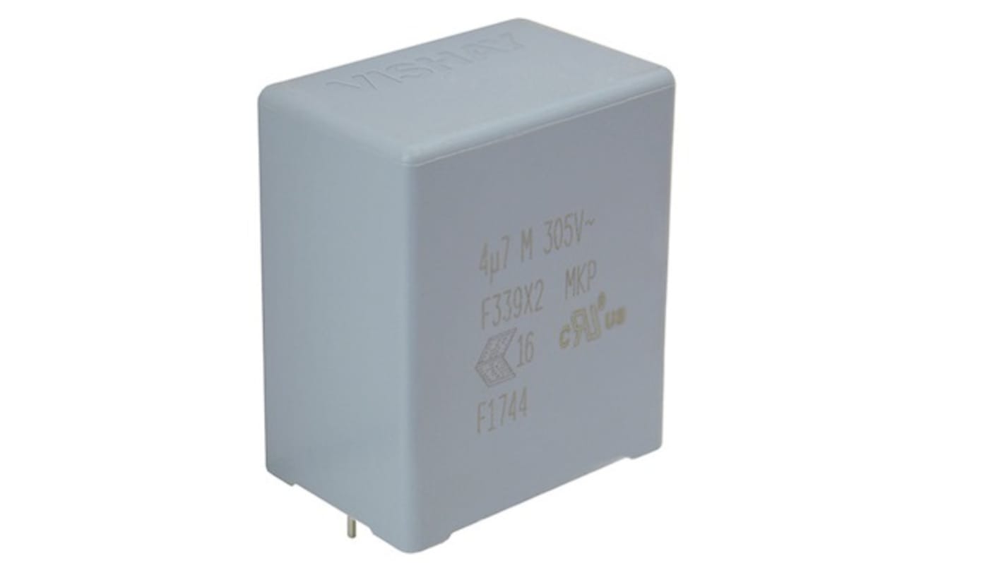 Vishay F339X2 Polypropylene Film Film Capacitor, 305V ac, ±20%, 1.5μF, Through Hole