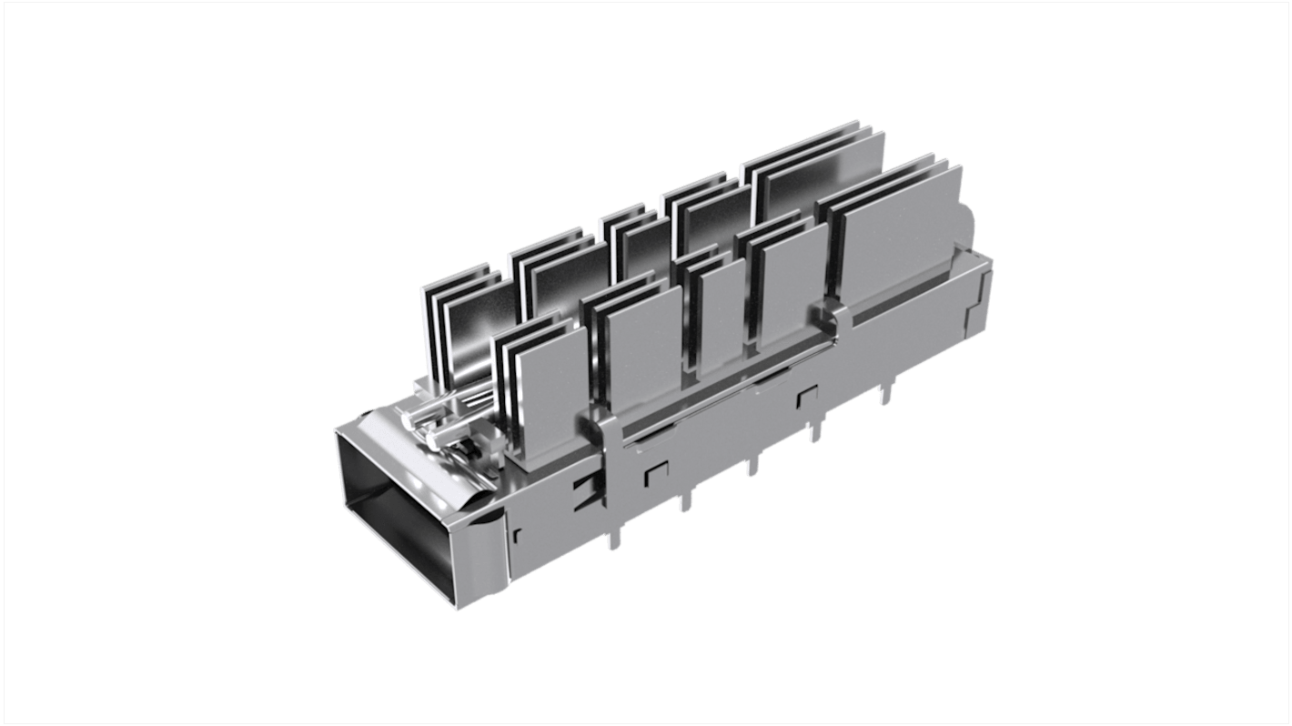 1x1 QSFP-DD 13.5 fin pin HS, 2xLP