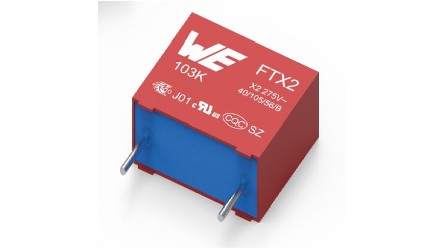 Würth Elektronik WCAP-FTXX Folienkondensator 2.2μF ±10% / 310V ac, THT