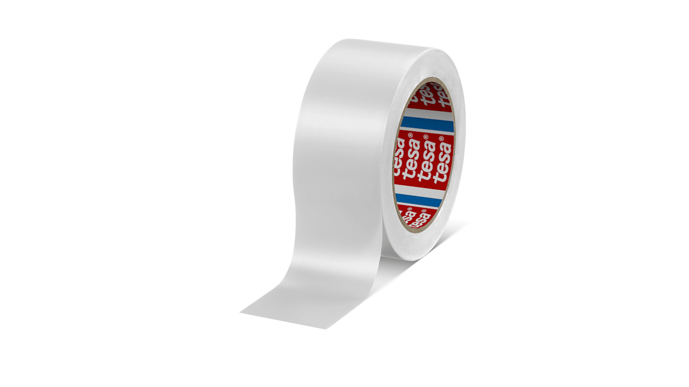 Nastro di marcatura pavimenti Bianco Tesa 60760, in PVC morbido, 50mm x 33m