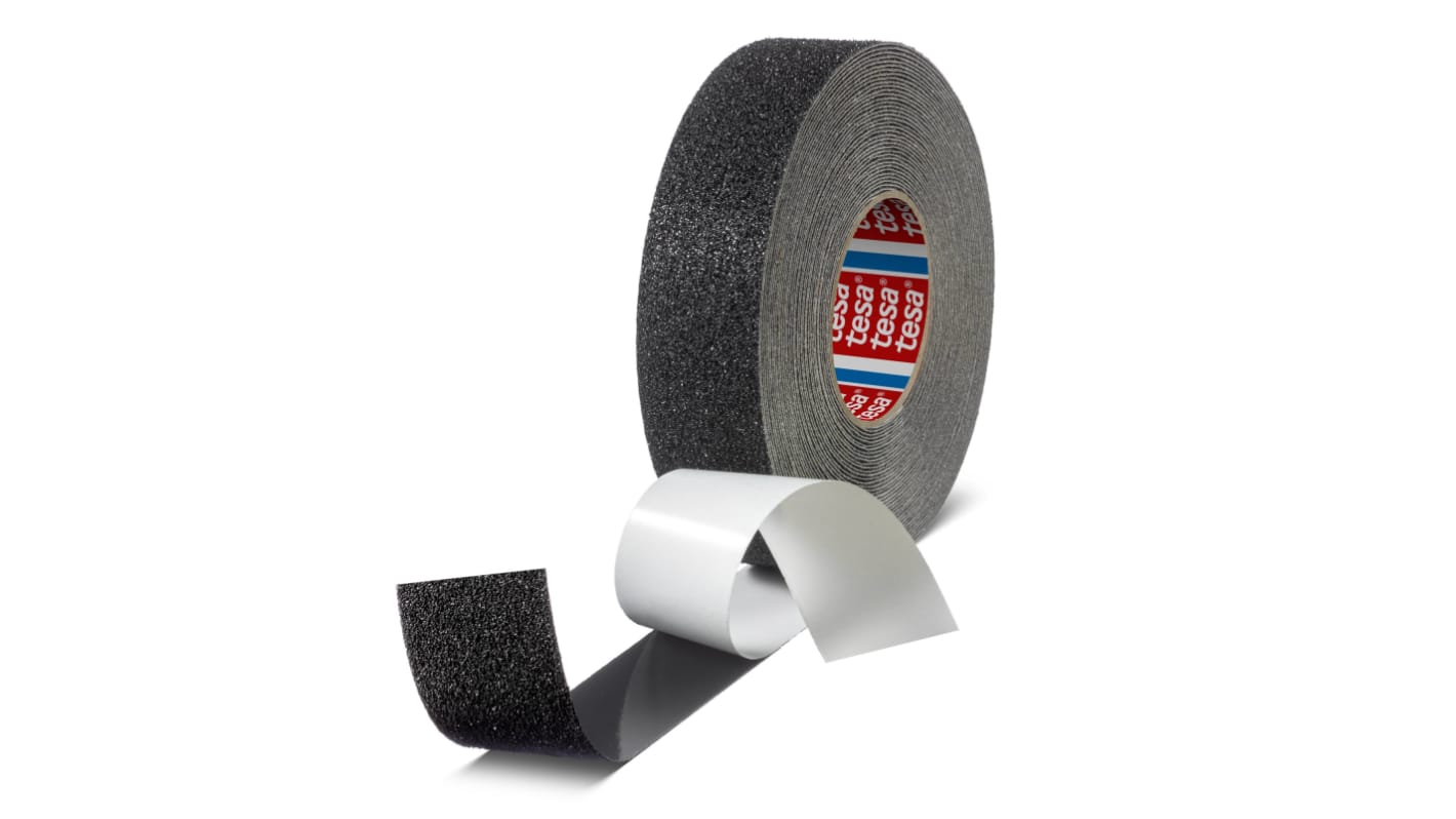 Nastro antiscivolo Nero Tesa 60954, in Pellicola in PVC, 50mm x 50m