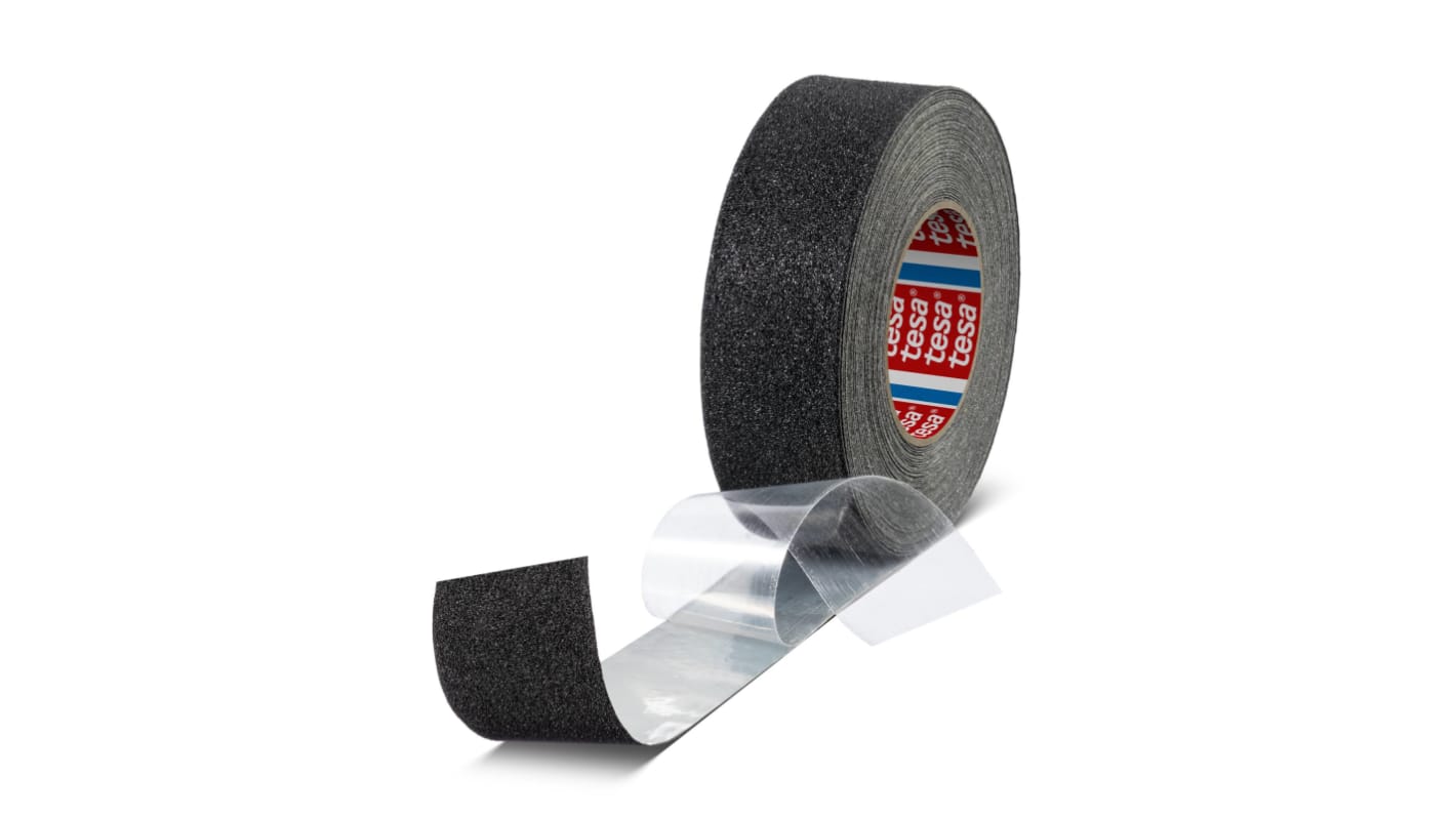 Tesa 60955 Black Aluminium Foil 18m Adhesive Anti-slip Tape, 0.75mm Thickness