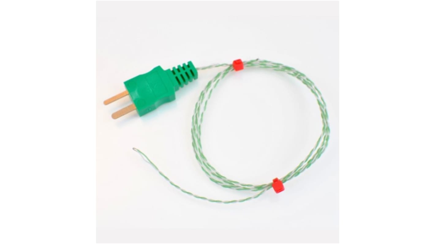 RS PRO Type K Exposed Junction Thermocouple 3m Length, 1/0.3mm Diameter, -75°C → +260°C