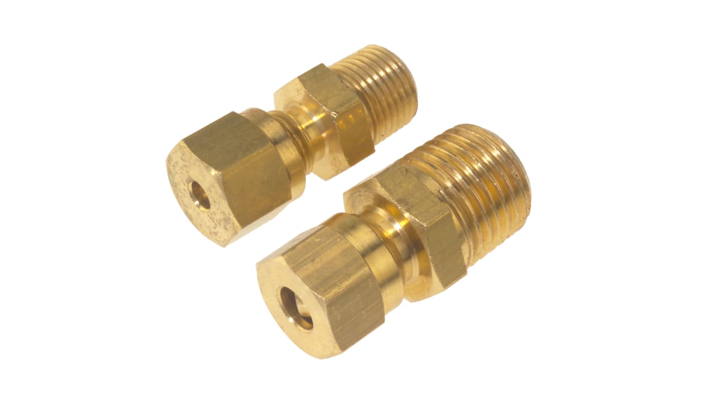 RS PRO, 1/8 BSPP Compression Fitting for Use with Thermocouple or PRT Probe, 1/8in Probe