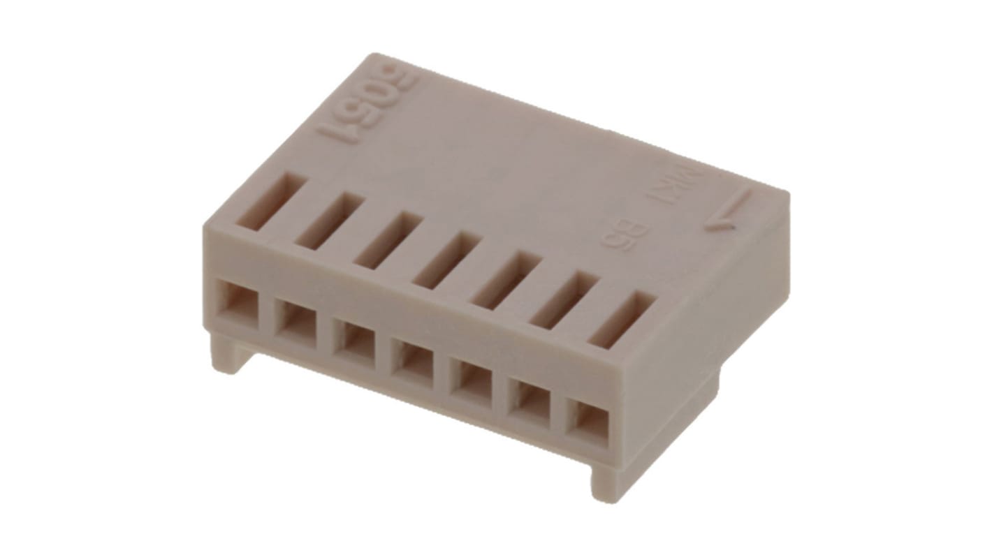 Molex Receptacle Crimp Connector Housing, 2.5mm Pitch, 7 Way, 1 Row