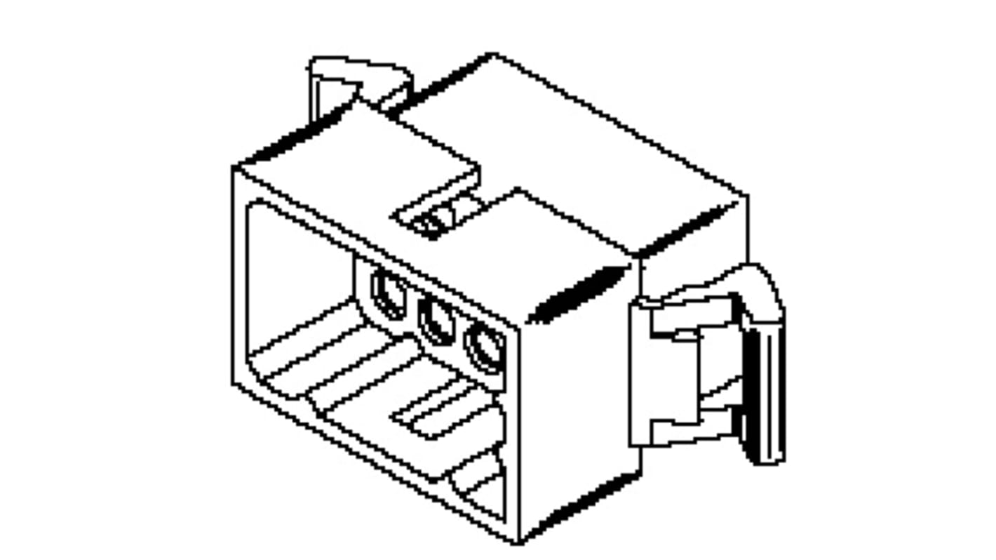 Molex Plug Crimp Connector Housing, 3.68mm Pitch, 15 Way, 3 Row