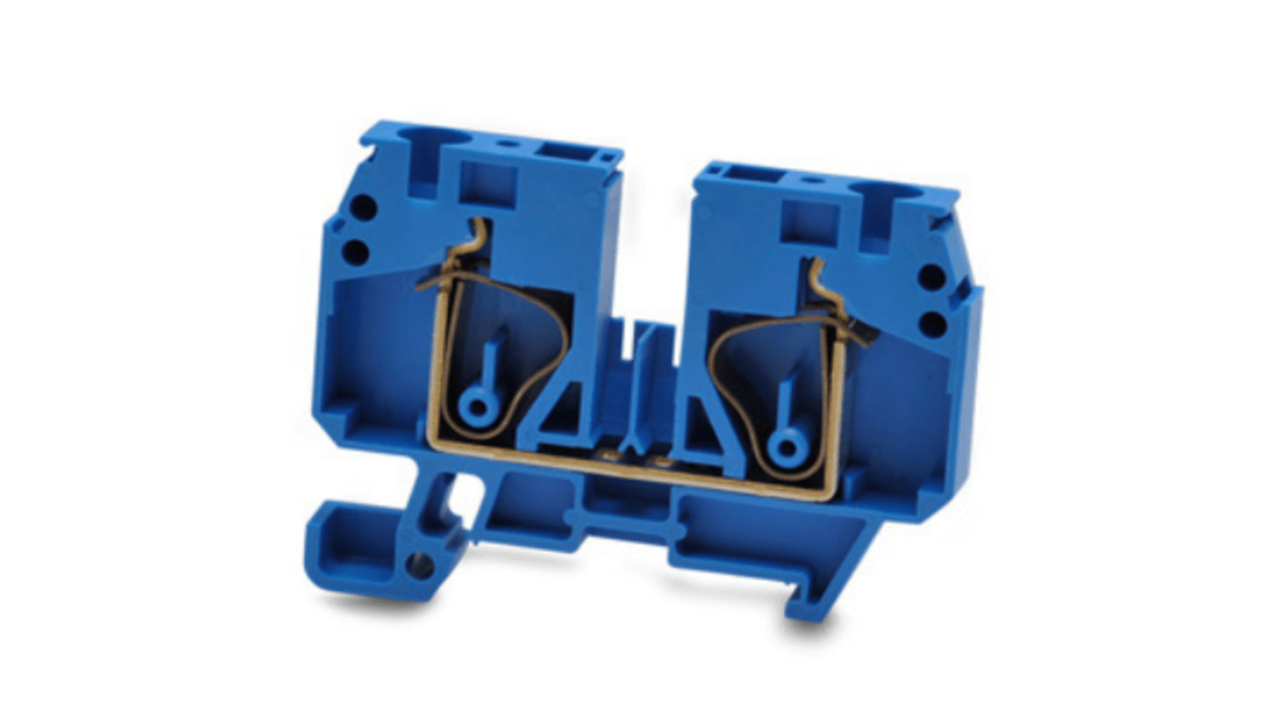 RS PRO Blue, 6mm², 1-Level, Spring Termination